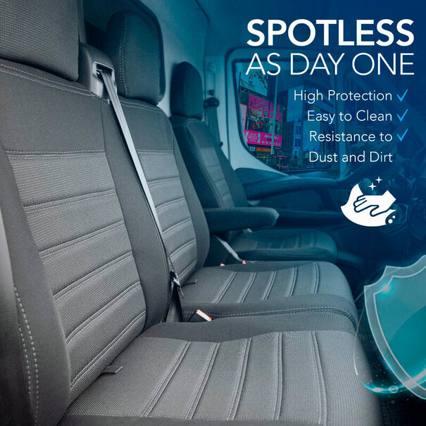 otoM otoM Original Design Stoffen Stoelhoezenset 2+1 passend voor Volkswagen Transporter T7 2024- (armsteun aan bestuurdersstoel)