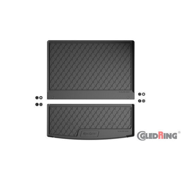 Gledring Gledring Rubbasol (Rubber) Kofferbakmat passend voor Peugeot 5008 III Hybrid/PHEV 2024- (7 Personen)