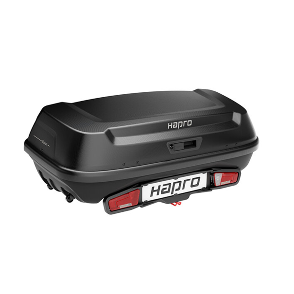Hapro Hapro Boxer M (Zonder Platform) - Zwart - Trekhaakkoffer - 340 Liter - Hexagon Black - Bagagebox