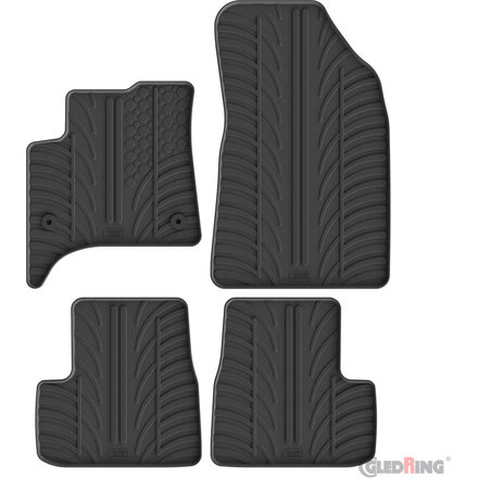 Gledring Rubbermatten passend voor Fiat Grande Panda MHEV 2025- (T profiel 4-delig + montageclips)