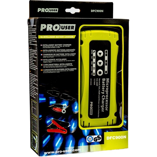 Pro-User Pro-User DFC900N - Intelligente acculader - 12V/9A