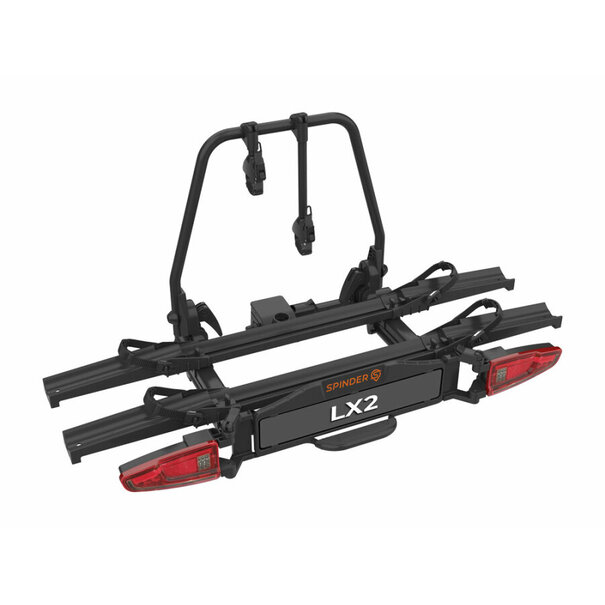 Spinder Spinder LX2 Fietsendrager -  2 E-bikes -  15 Kg - Voor brede banden en frames - Brede U-beugel - Zwart - 2025 Model
