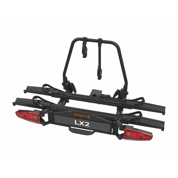 Spinder Spinder LX2 Fietsendrager -  2 E-bikes -  15 Kg - Voor brede banden en frames - Brede U-beugel - Zwart - 2025 Model