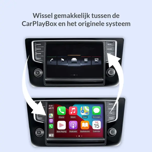 CarOptions CarPlayBox Volkswagen - Integreerd naadloos Carplay & Android Auto op je originele scherm - Draadloos en bedraad