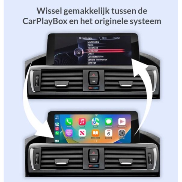 CarOptions CarPlayBox BMW- Integreerd naadloos Carplay & Android Auto op je originele scherm - Draadloos en bedraad