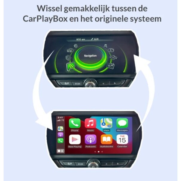 CarOptions CarPlayBox Mini- Integreerd naadloos Carplay & Android Auto op je originele scherm - Draadloos en bedraad