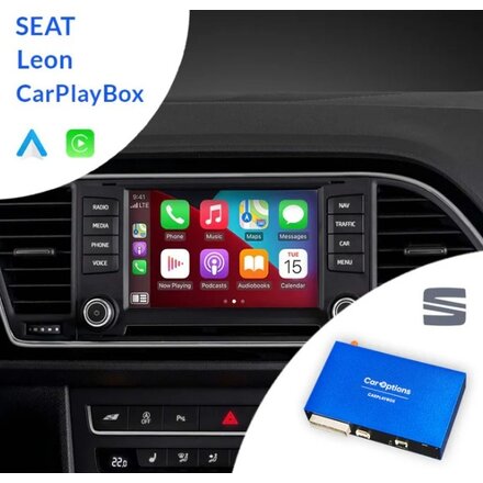 CarPlayBox Seat- Integreerd naadloos Carplay & Android Auto op je originele scherm - Draadloos en bedraad