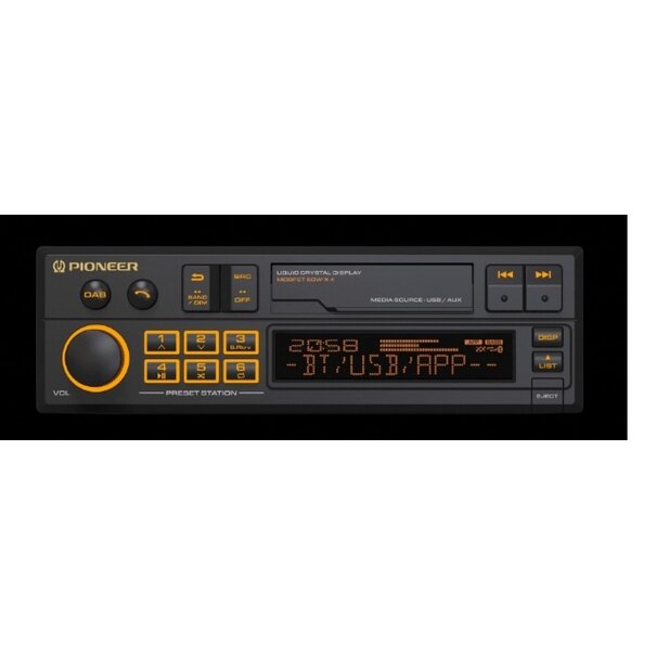 Pioneer Pioneer SXT-C10PS -  1-DIN retro-autoradio - Speciaal ontwikkeld voor klassiekers en oldtimers
