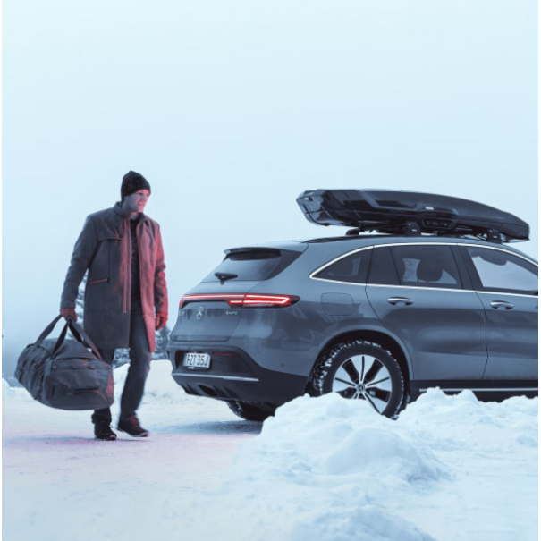 Thule Thule Vector M - Dakkoffer - 360 Liter - Zwart metallic - Geïntegreerde verlichting en vilten voering