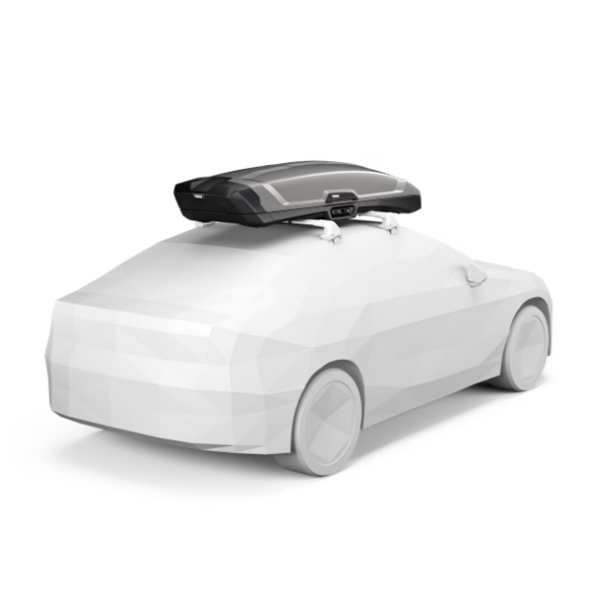 Thule Thule Vector L - Dakkoffer - 430 Liter - Titaan Mat - Geïntegreerde verlichting en vilten voering