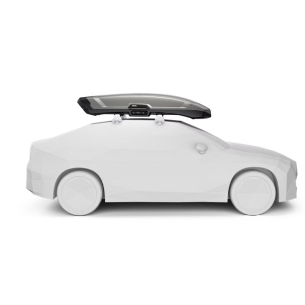 Thule Thule Vector L - Dakkoffer - 430 Liter - Titaan Mat - Geïntegreerde verlichting en vilten voering