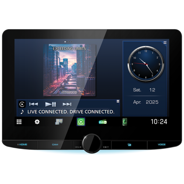 Kenwood Kenwood DMX9724XDS - Multimedia Systeem -  10.1'' Scherm - Draadloos Carplay & Android Auto - 1DIN Chassis