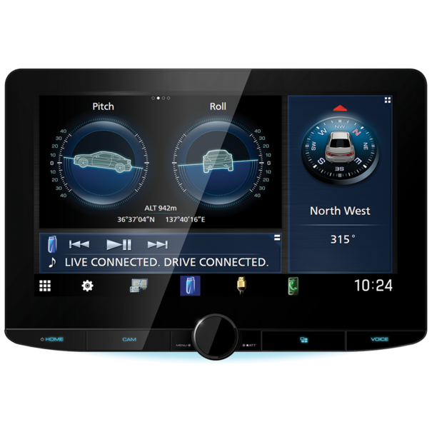 Kenwood Kenwood DMX9724XDS - Multimedia Systeem -  10.1'' Scherm - Draadloos Carplay & Android Auto - 1DIN Chassis