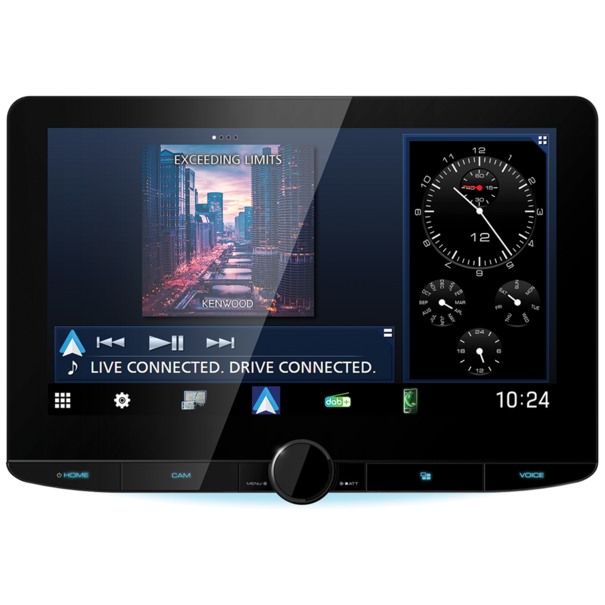 Kenwood Kenwood DMX9724XDS - Multimedia Systeem - Camperversie -  10.1'' Scherm - Draadloos Carplay & Android Auto - 1DIN Chassis