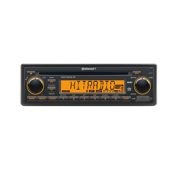 Continental Continental CDD7418Dab-OR - Autoradio - 12V - FM RDS & DAB tuner - CD - MP3 - USB - Bluetooth