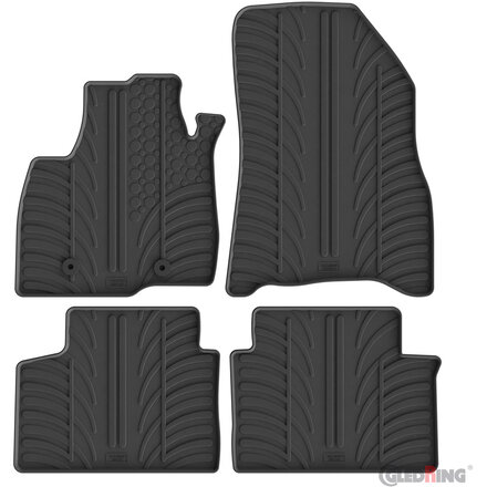 Gledring Rubbermatten passend voor Dacia Duster III Tce 130 4x4 2024- (T profiel 4-delig + montageclips)