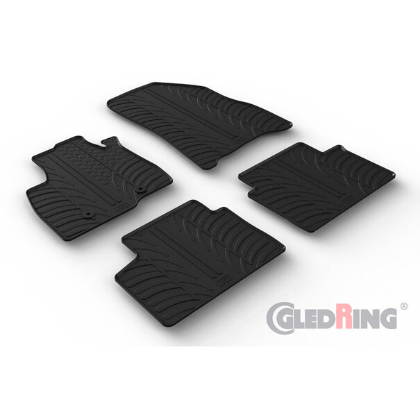 Gledring Gledring Rubbermatten passend voor Dacia Duster III Tce 130 4x4 2024- (T profiel 4-delig + montageclips)