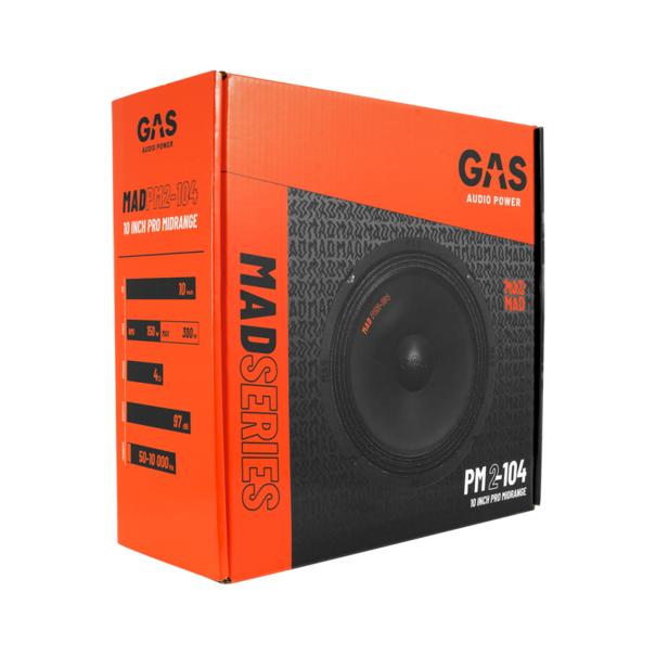 Gas Audio Power GAS Audio MAD Midrange Speaker - 25 cm - 300 Watt Max. - 1 Stuk - Luidspreker