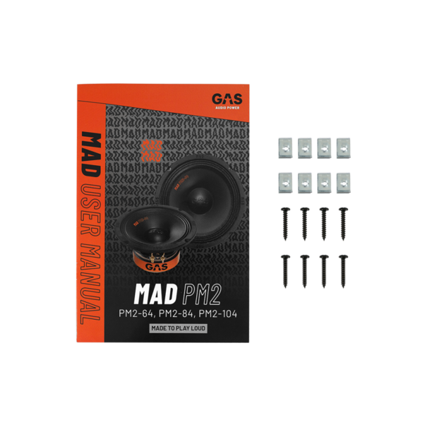 Gas Audio Power GAS Audio MAD Midrange Speakers - 16,5 cm - 200 Watt Max. - 2 Stuks - Luidsprekers
