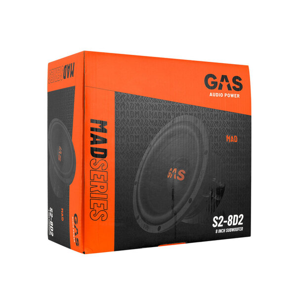 Gas Audio Power GAS Audio MAD S2-8D2 Subwoofer - 20 cm - 2x2 Ohm - 500 Watt Max.