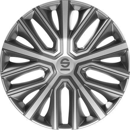 Sparco Wieldoppen Modena - 16-inch - Grijs / Zilver - Set van 4 stuks