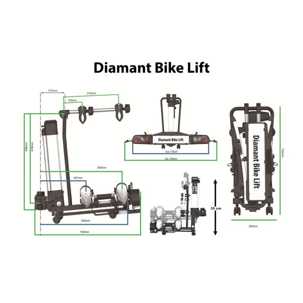 Pro-User Pro-User/Eufab -  Fietsendrager - Diamant Bike Lift - 2 Fietsen   LEVERBAAR VANAF 17 SEPTEMBER