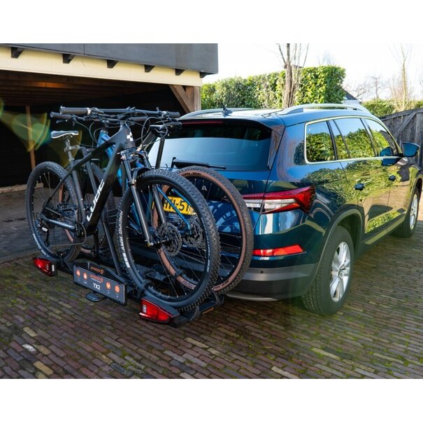 Spinder Spinder TX2 fietsendrager -  2 Fietsen en uitbreidbaar naar 3 fietsen - Kantelbaar - 17 kg - NIEUW MODEL!! 2026