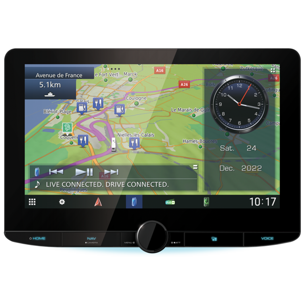 Kenwood Kenwood DNR992RVS - Multimediasysteem voor Camper & Vrachtwagen - Zwevend 10.1" HD scherm - Apple CarPlay & Android Auto