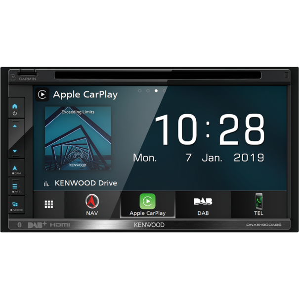 Kenwood Kenwood DNX5190DABS - Multimediasysteem - 2 DIN - 6.8" WVGA scherm - Apple CarPlay & Android Auto