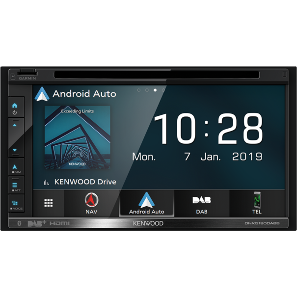 Kenwood Kenwood DNX5190DABS - Multimediasysteem - 2 DIN - 6.8" WVGA scherm - Apple CarPlay & Android Auto