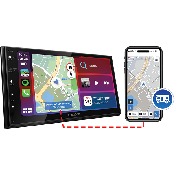 Kenwood Kenwood DMX553DABCAMPER - Multimediasysteem voor Campers - 6.8" WSVGA Scherm - Android Auto & Apple Carplay