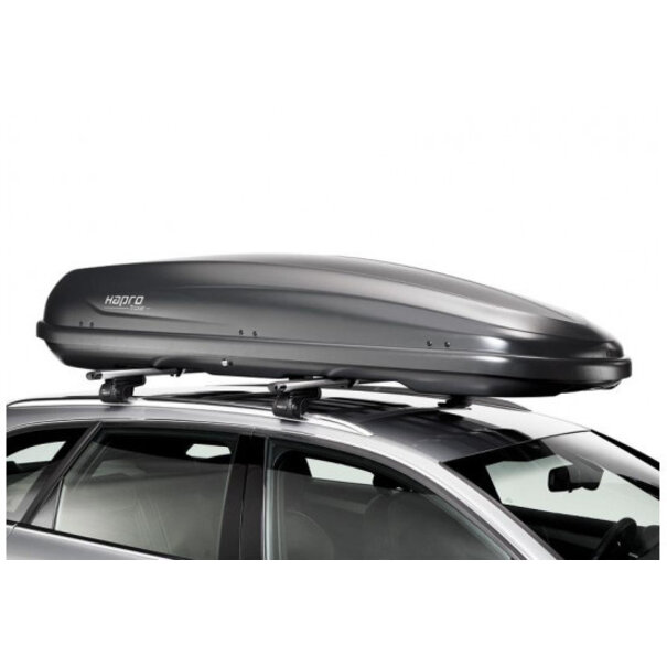 Hapro G3 Dakdrager CLOP Airflow 110cm + Dakkoffer Hapro Traxer 8.6 Antraciet 530 Liter + Hapro tassenset - COMBI DEAL!!