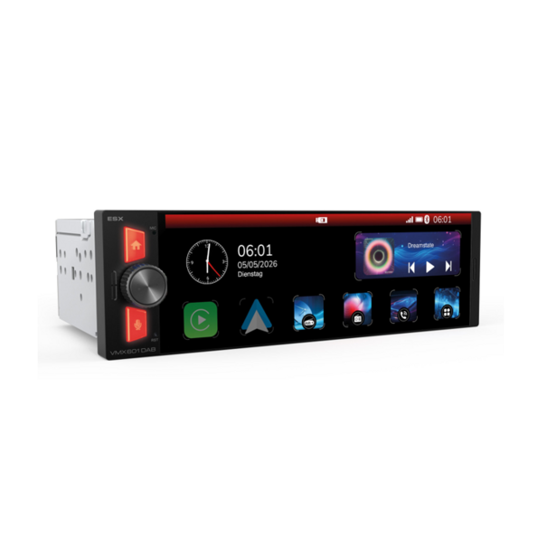 ESX ESX Vision VMX601DAB – 6,3 inch / 16 cm Display - 1-DIN autoradio - DAB+ - Apple CarPlay & Android Auto - MODEL 2026!