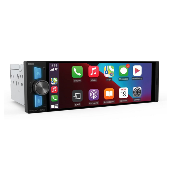 ESX ESX Vision VMX601DAB – 6,3 inch / 16 cm Display - 1-DIN autoradio - DAB+ - Apple CarPlay & Android Auto - MODEL 2026!