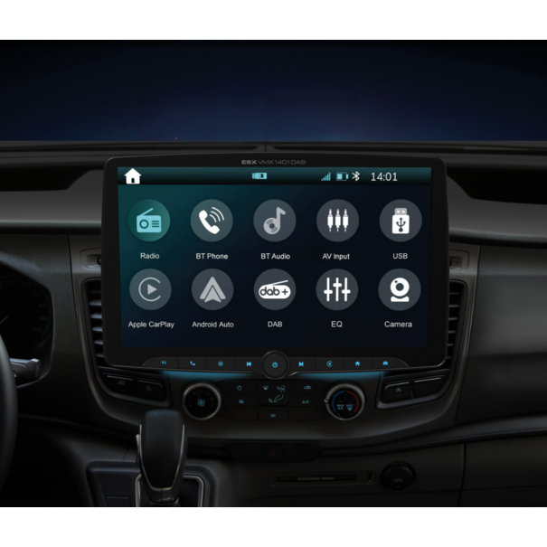 ESX ESX Vision VMX1401DAB – 14 inch / 35,5 cm scherm - 1-DIN autoradio - DAB+ - Apple CarPlay & Android Auto - Multimedia - MODEL 2026!