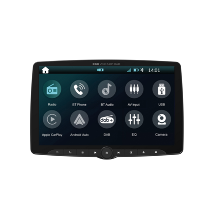 ESX Vision VMX1401DAB – 14 inch / 35,5 cm scherm - 1-DIN autoradio - DAB+ - Apple CarPlay & Android Auto - Multimedia - MODEL 2026!