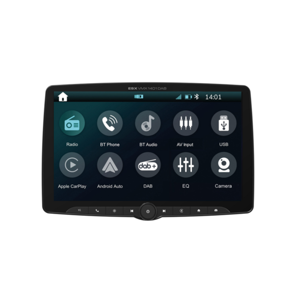 ESX ESX Vision VMX1401DAB – 14 inch / 35,5 cm scherm - 1-DIN autoradio - DAB+ - Apple CarPlay & Android Auto - Multimedia - MODEL 2026!