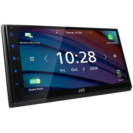 JVC KW-M6005BW – 2-DIN Multimedia Autoradio met Draadloze Apple CarPlay, Android Auto en DAB+ - NIEUW!! LEVERBAAR VANAF NOVEMBER!!