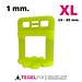 1 mm.  XL  clips  1000 stuks