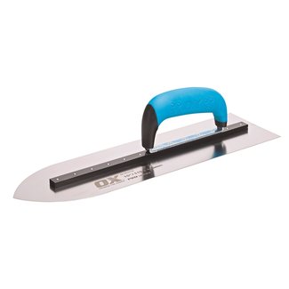 Ox Tools Pro Vloerspaan soft grip RVS met punt 40,5 cm.