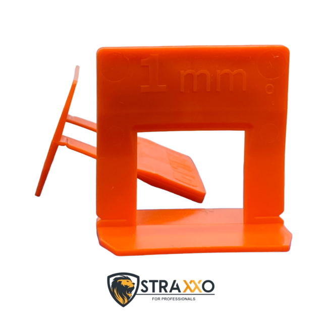 Straxxo ® Levelling clips 1 mm voor tegels 6–14 mm – 1000 stuks