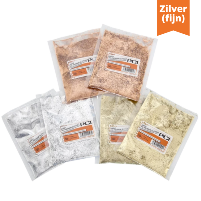 PCI PCI Premium Glitter Zilver Fijn 50 gr