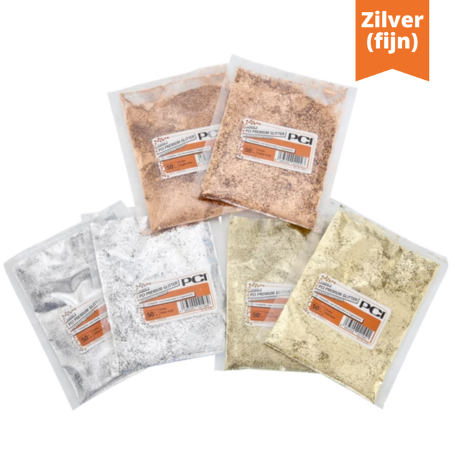 PCI Premium Glitter Zilver Fijn 50 gr