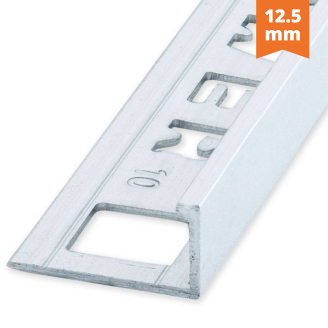 Ox Tools Tegelprofiel  Alu Recht Matzilver 12.5 x 2500 mm