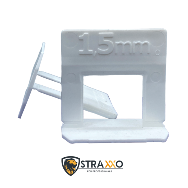 Straxxo ® Levelling clips 1,5 mm voor tegels 6–14 mm – 1000 stuks