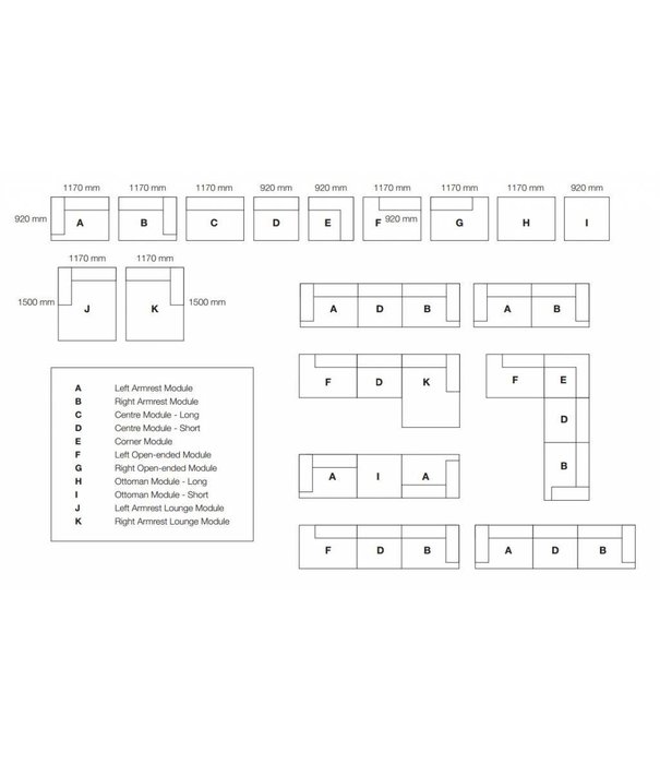 Muuto  Muuto - Connect 3 seater sofa right open