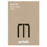 Artek - Stool 60, Griege poster 50 x 70