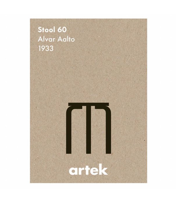 Artek  Artek - Stool 60, Griege poster 50 x 70