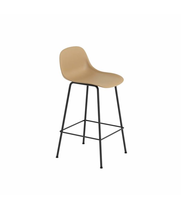 Muuto  Muuto - Fiber barstool with back - tube base