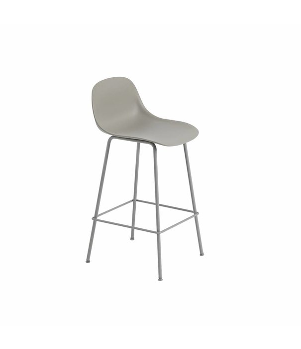 Muuto  Muuto - Fiber barstool with back - tube base